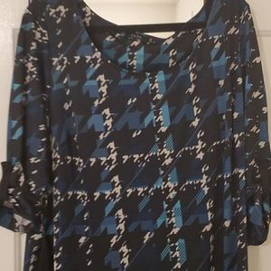 Geometric blue dress